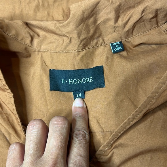 11 HONORÉ Mock Neck Long Sleeve Blouse Size 14 - Picture 3 of 8